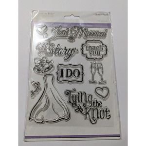 Forever in Time Clear Cling Rubber Stamp Wedding Day Bliss Just Married Craft